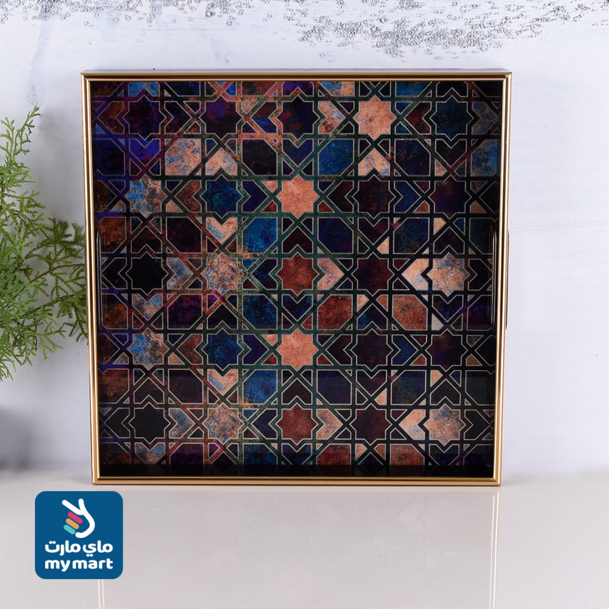 طفرية تقديم مفرد زجاج مزخرف باطار خشب موديل 29516 طفرية تقديم مفرد زجاج مزخرف باطار خشب موديل 29516