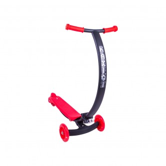 Scooter, 3 wheel, curved handle, red color, MT-1200