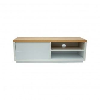 TV bench with white wooden shelves, size 120 * 40 * 40 cm, Model BQ092-0733-1