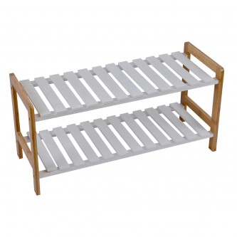 Wooden Shoe Organizer Cabine - 2 shelf - by my mart 