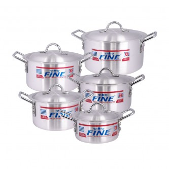 Cookware Set ( Cooking Set )  - PAKISTAN- Metal- 5pices +cover 