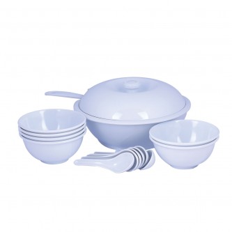 White Melamine Soup Set 12 Pieces Model W15ST