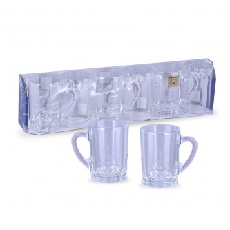 Tea pot set 6 pieces glass plain from Badreq