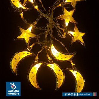  لمبه زينه رمضانية شكل نجوم وهلال ستاره  AD-1-565