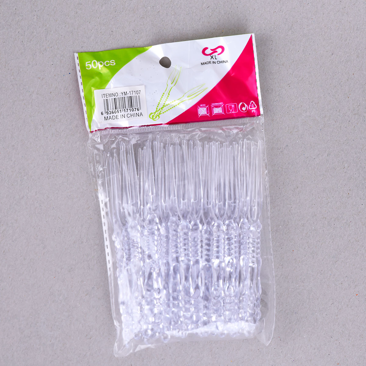 شوك بلاستيك , شفاف , NO :YM-17107 شوك بلاستيك , شفاف , NO :YM-17107