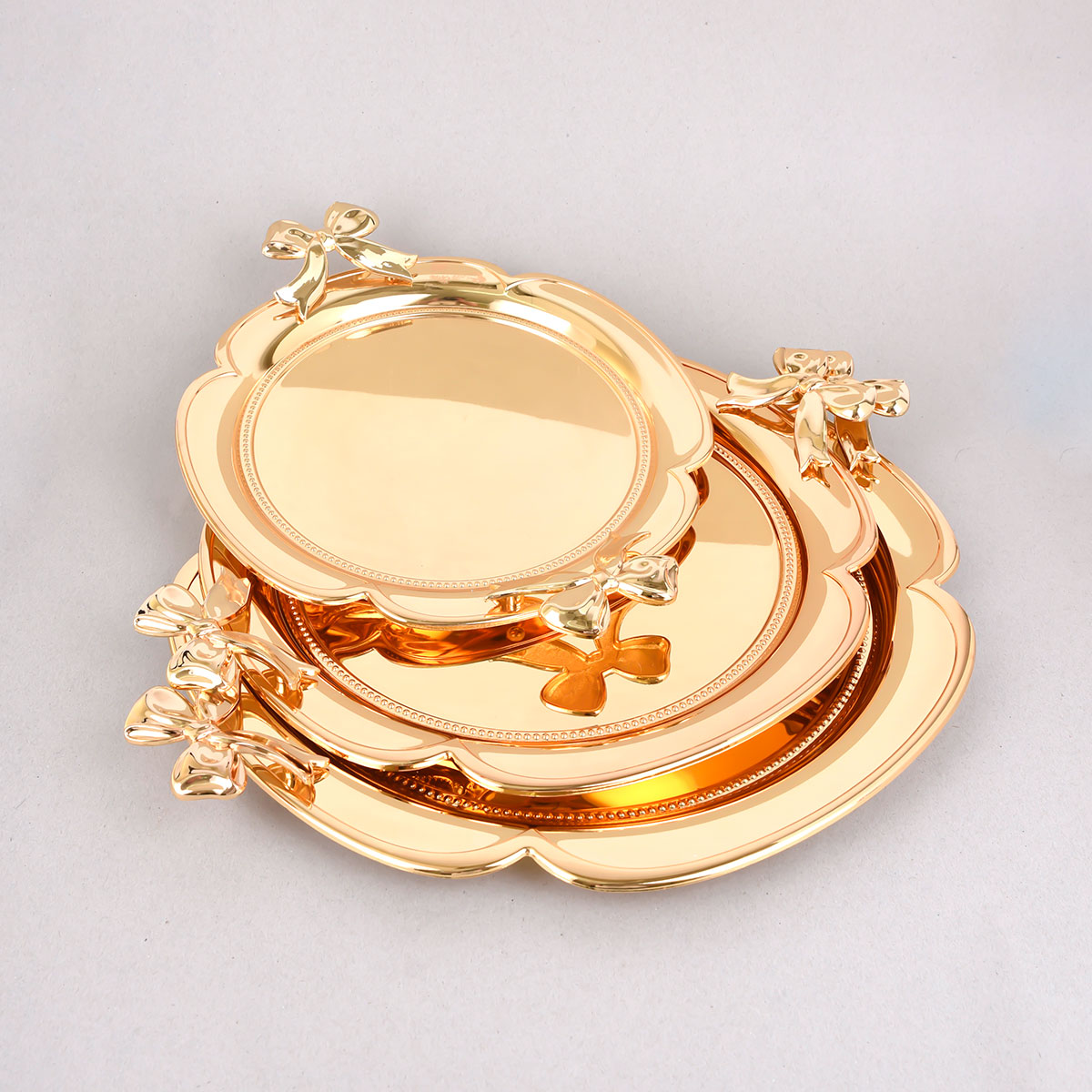 طفريه استيل ديالا دائري طقم 3حبة ذهبي موديل K396107/3G,من السيف