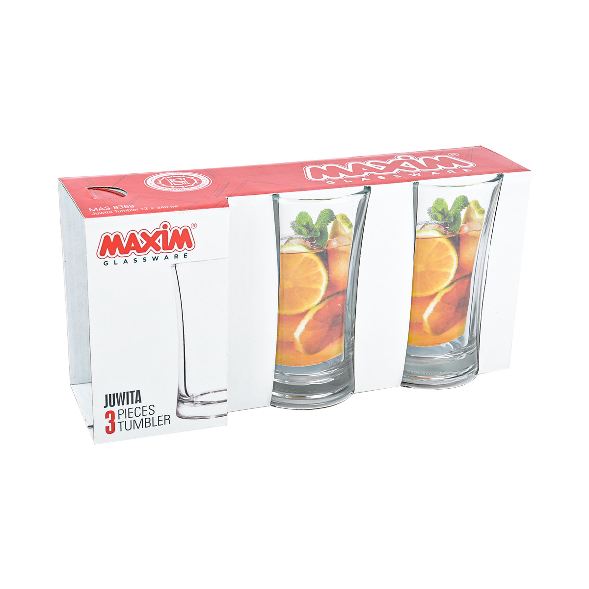 طقم كاسات زجاج 3 قطعة 340 مل MAS 8369 طقم كاسات زجاج 3 قطعة 340 مل MAS 8369