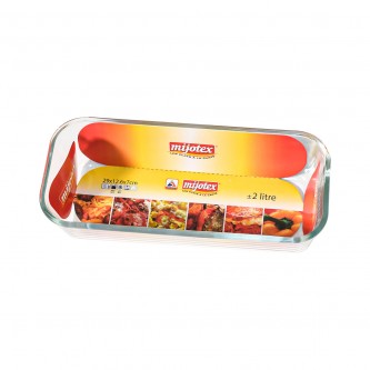 Megotex Rectangular Glass Oven Tray 2L