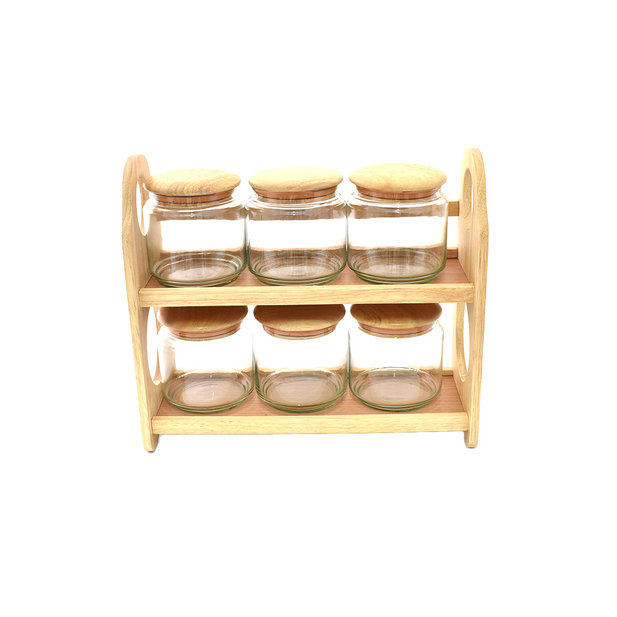 طقم علب بهارات زجاج بغطاء خشب مع استاند 7 قطعة TA99/6 طقم علب بهارات زجاج بغطاء خشب مع استاند 7 قطعة TA99/6