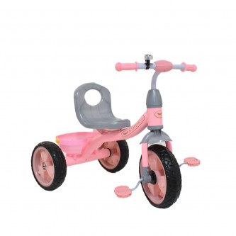Children's bicycle three wheels one seat pink