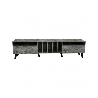 TV table with wooden shelves brown size 180 * 40 * 47 cm Model 20516