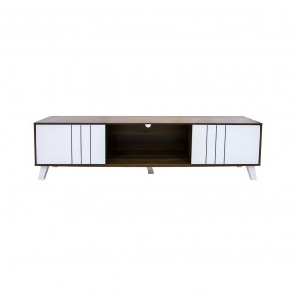 Colombia TV table with wooden shelves, size 120 * 40 * 43 cm, model TV3013