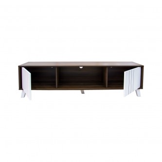 Colombia TV table with wooden shelves, size 120 * 40 * 43 cm, model TV3013