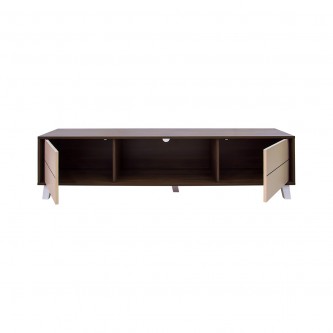TV Table With Wooden Shelves Brown 160 x 40 x 42 cm