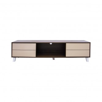 TV Table With Wooden Shelves Brown 160 x 40 x 42 cm