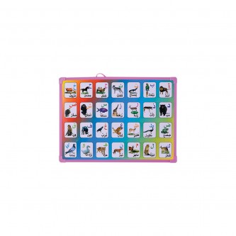 Whiteboard with letters of animals number YM-21158