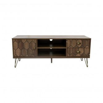 TV table with wooden shelves, beige size 160 * 40 * 50 cm, model TV40031