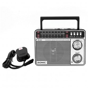 Rechargeable radio with MP3 player, Isonic model IR 223