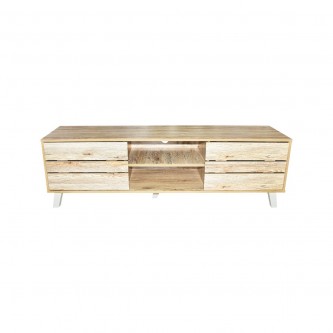 TV table with wooden shelves Beige No. 1270375