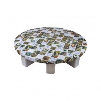 Round cork floor dining table, various colors, size 120 * 120 * 26 cm