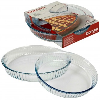 Borcam glass oven trays set 2 pieces No. 159022