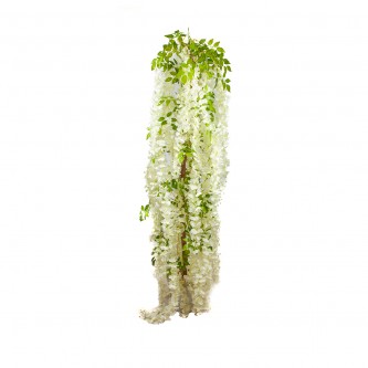 Artificial decorative trees, white flowers (height 170 cm) with a base