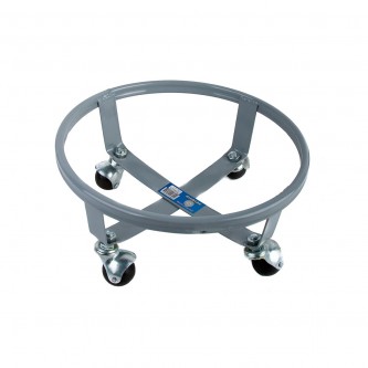 Iron gas cylinder base with wheels, gray 123452