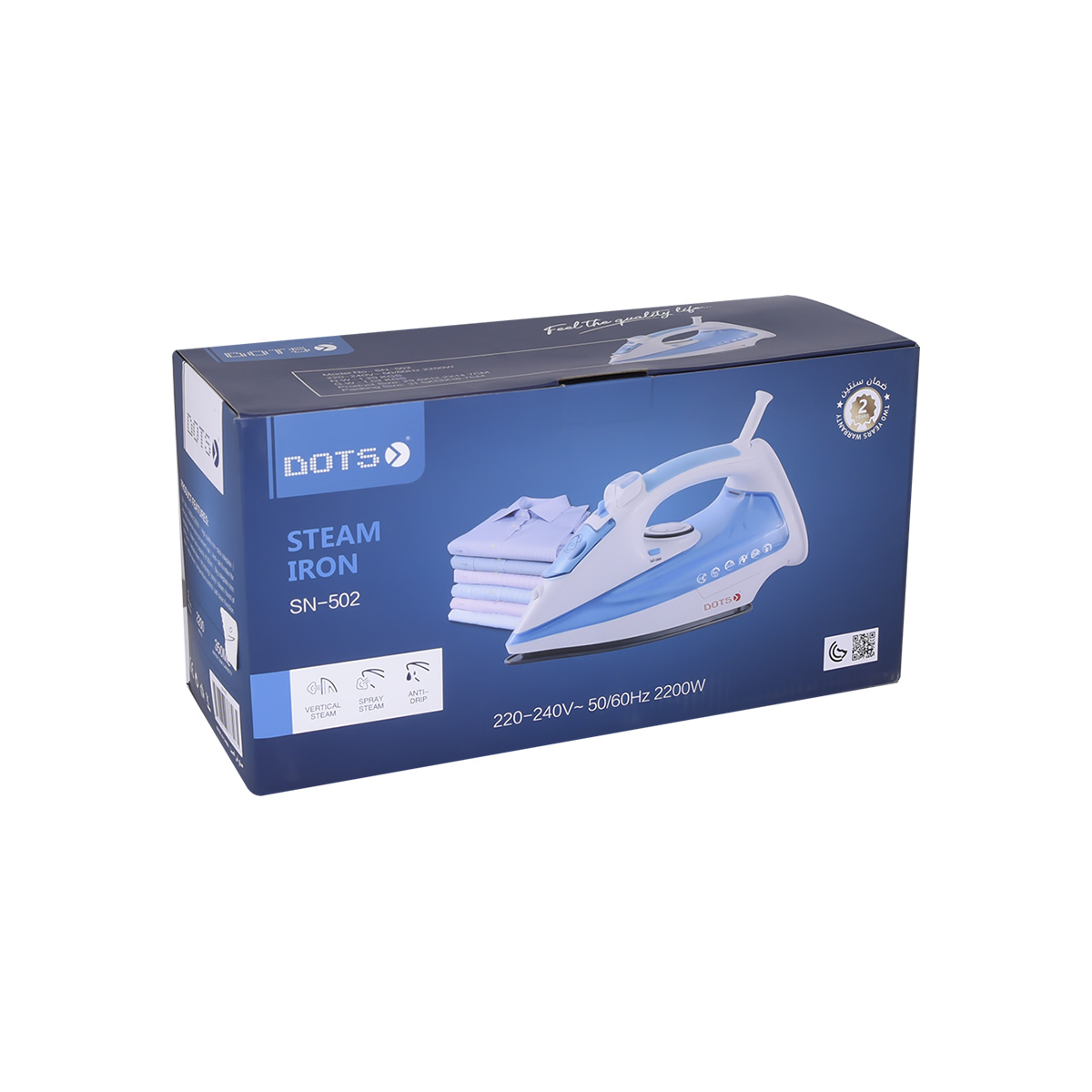 مكواة بخار دوتس 2200 واط رقم SN-502 مكواة بخار دوتس 2200 واط رقم SN-502