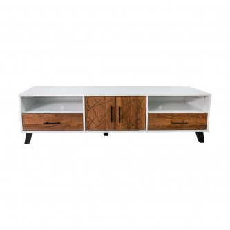 TV table with wooden shelves size 160 * 45 * 40 cm Model 10119