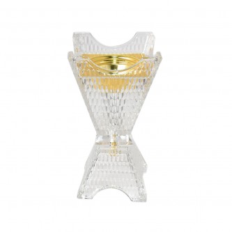 مبخرة زجاج شفاف مع ذهبي AF500755