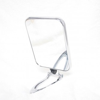 Double-sided regular/magnified rectangular mirror