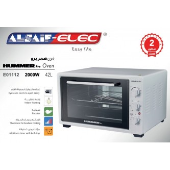 Hummer Steel Pro Oven from Al Saif 42 Liters 2000 Watts Model E01112