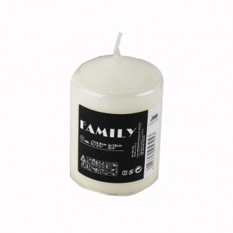 White round candle without smell 10 cm high RD-005705