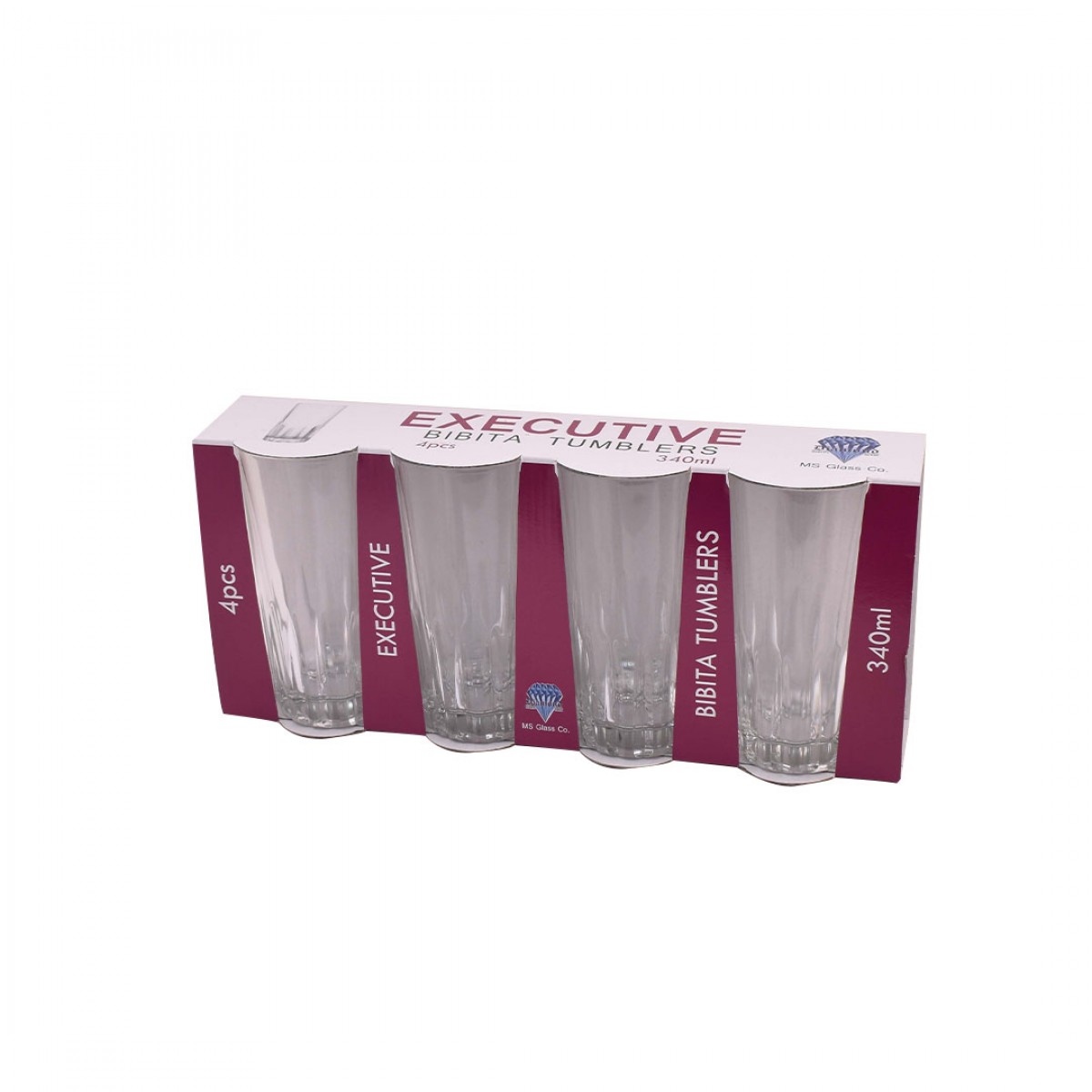 طقم كاسات عصير زجاج شفاف 4 قطعة 340 مل طقم كاسات عصير زجاج شفاف 4 قطعة 340 مل