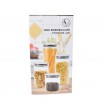 طقم علب بهارات زجاج بغطاء 4 قطعة موديل BK01286 طقم علب بهارات زجاج بغطاء 4 قطعة موديل BK01286