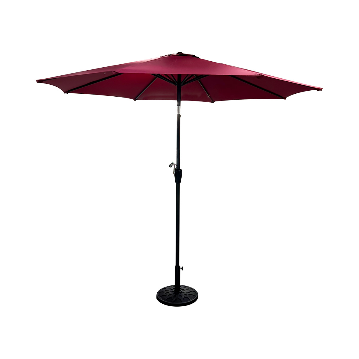 مظلة حديقة قابلة للطي بقطر 2.5 متر عنابي