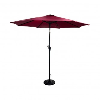 مظلة حديقة قابلة للطي بقطر 2.5 متر عنابي 