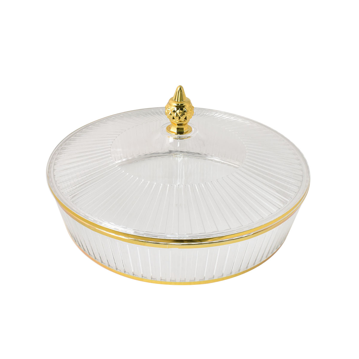 Golden serving tray - with acrylic lid