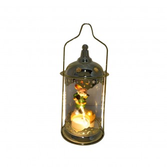 Metal golden glass lantern model AD-16-73