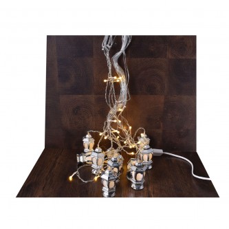 Ramadan electric lamp in the shape of a silver lantern MM-7848