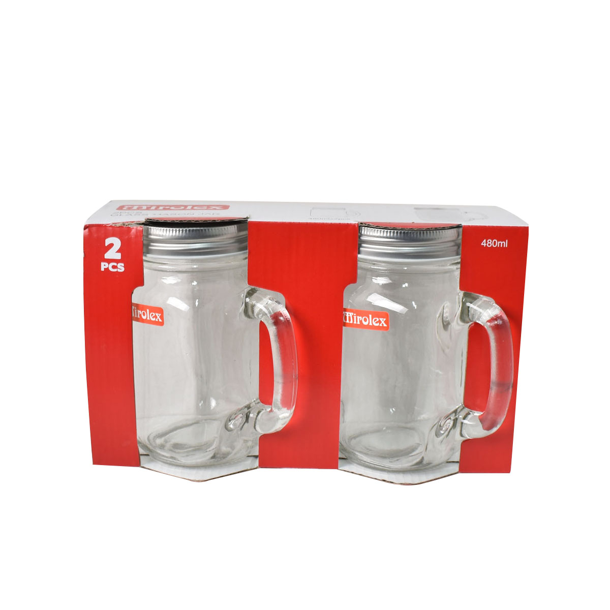 كاسات زجاج عصير بغطاء فضي 2 حبة موديل 10504-2 كاسات زجاج عصير بغطاء فضي 2 حبة موديل 10504-2