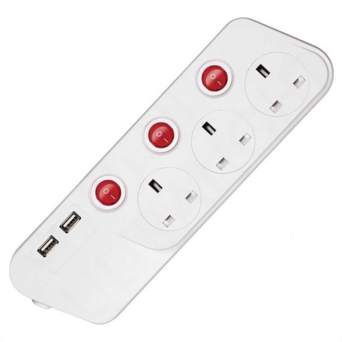 توصيلة كهربائية 3 منافذ 3 متر مع 2 منافذ يو اس بي موديل SU153USB