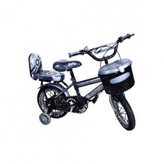 Iron bicycle, size 14 inch, silver / black