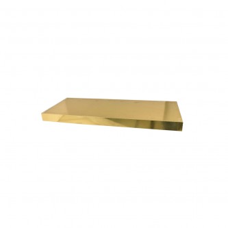 Gold Rectangular Wood Shelf 40 x 23.5 x 3.8 cm