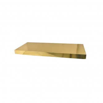 Gold Rectangular Wood Shelf 60 x 23.5 x 3.8 cm