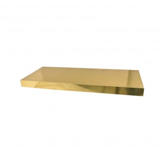 Gold Rectangular Wood Shelf 80 x 23.5 x 3.8 cm