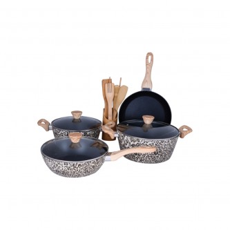 Cookware set with glass lid, 13 pieces, GC04