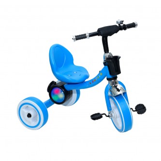 Children's bike with three wheels, one seat, blue
