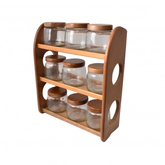 Set of 3 glass spice jars, Dormodel 500349