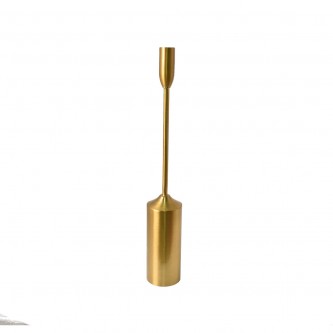 39 cm golden steel candlestick